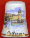 COLLIOURE - BAH�A Y PEQUE�O PUERTO PESQUERO Y CASTILLO DE LOS TEMPLARIOS, S.XII - EN ESTA CIUDAD, SE REFUGI� EL POETA ANTONIO MACHADO, DONDE VIVI� Y MURI� (NUESTRA AMIGA GABRIELA)
