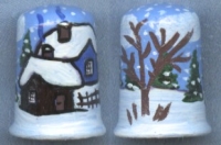 CASITAS Y PAISAJE NEVADO