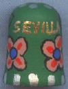 SEVILLA - DEDAL MADERA, VERDE Y FLORES