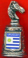 DEDAL DE METAL CON LA BANDERA DE URUGUAY (CON EL CABALLO DEL ESCUDO, QUE SIMBOLIZA LA LIBERTAD) ENVIADO POR SANDRA, DE URUGUAY