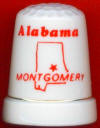 MAPA DEL ESTADO DE ALABAMA, CAPITAL MONTGOMERY - ESTADO MIEMBRO DE LOS EE.UU. DESDE EL 14-12-1819, COMO ESTADO 22