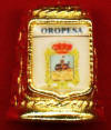 ESCUDO DE OROPESA - DEDAL DE METAL DORADO